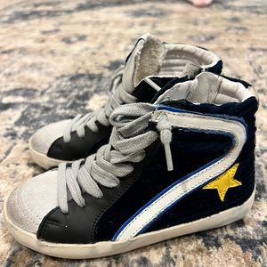 Golden Goose High Top Sneakers, Navy Size 26 Boys